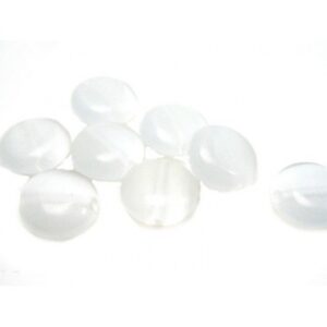 Cat Eye Perle I Hvid - 8 mm - 8 stk