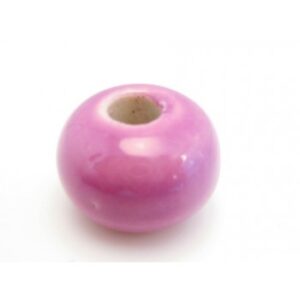 Keramik Perle I Lilla - 22 x 12 mm / 6 mm