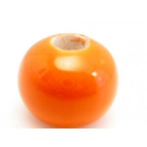 Keramik Perle I Orange - 22 x 12 mm / 6 mm