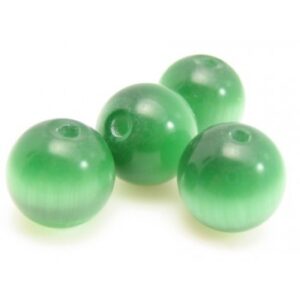 Cat Eye 8 mm - Mørk Grøn - 10 stk