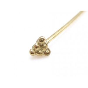 Trekantet Guld Perlestav - 58 mm