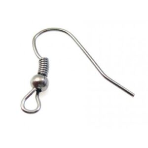 Fransk Ørekroge I Sort 19 mm - 2 Par