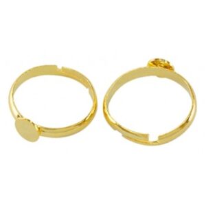 Ring Med Flad Platform I Guld - 19 mm