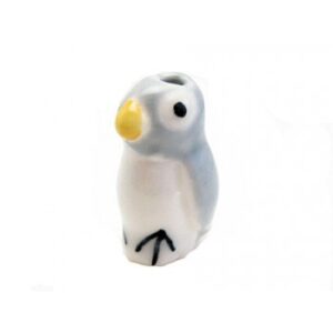 Porcelæns Pingvin I Grå - 20 mm