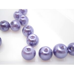 Glas Voks Perle I Lilla 6 / 1 mm - 50 stk