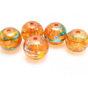 Glas Perler I Orange 8 / 1 mm - 20 stk