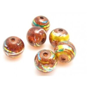 Glas Perler I Brun 8 / 1 mm - 20 stk