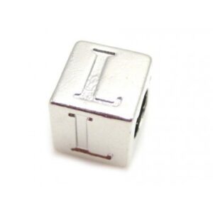 Sølv Belagt "L" Bogstav - 7,5 x 7,5 mm