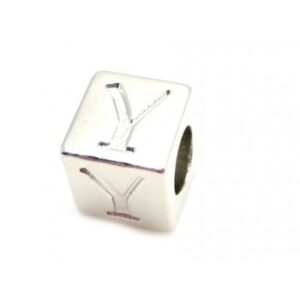 Sølv Belagt "Y" Bogstav - 7,5 x 7,5 mm