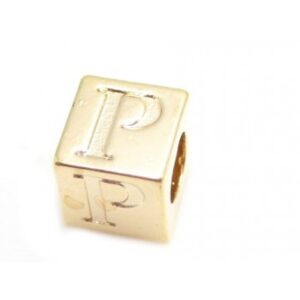 Guld Belagt "P" Bogstav - 8 x 8 mm
