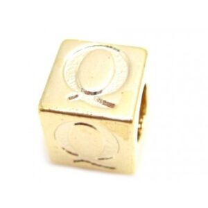 Guld Belagt "Q" Bogstav - 8 x 8 mm
