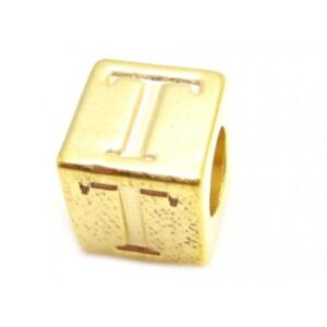 Guld Belagt "T" Bogstav - 8 x 8 mm
