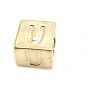 Guld Belagt "U" Bogstav - 8 x 8 mm