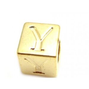 Guld Belagt "Y" Bogstav - 8 x 8 mm