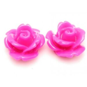 Resin Rose I Pink 11 mm - 2 stk