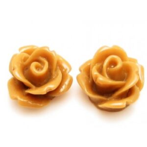 Resin Rose I Brun 11 mm - 2 stk