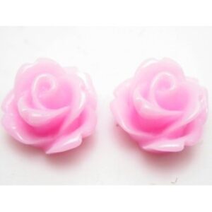 Resin Rose I Rosa 11 mm - 2 stk