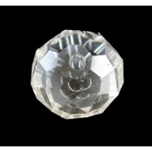 Runde Facet Glas Perler I Klar 10 mm - 6 stk