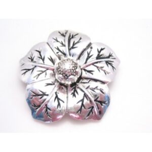 Sølv Belagt Blomster Vedhæng - 37 mm
