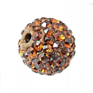 Perle I Brun Med Sten - 10 / 1,5 mm