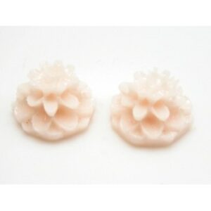 Mini Resin Blomster I Fersken 10 mm - 2 stk