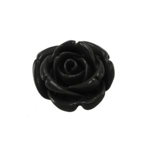 Syntetisk. Koral Rose Sort 15 mm Hul - 2 Stk