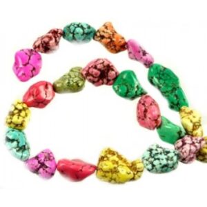 Howlit Nugget Multifarve 12-18 Mm - 1 Streng