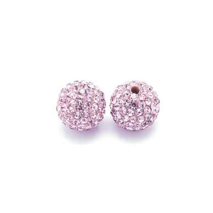 Rhinstens Perle 10 Mm - ROSA - EKSKLUSIV