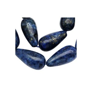 Lapis Lazuli M/ Guld, Dråbe 25 X 12 Mm - 2 Stk