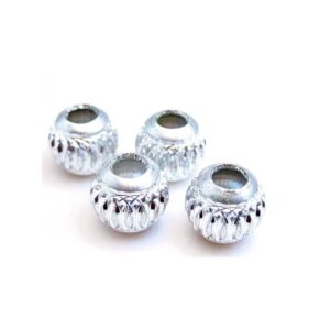 Diamant Skåret Sølv Perle 8/3 Mm - 4 STK