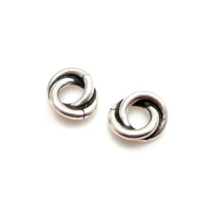 Forsølvet Perle 8 / 4 Mm - 2 Stk