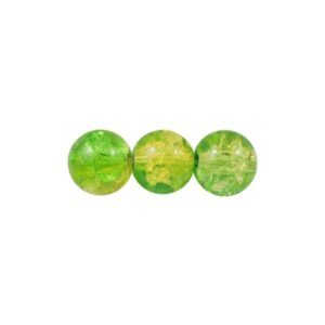 Krakeleret Perle 8 Mm Lys - Mellem Grøn - 50 Stk