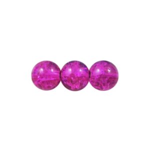 Krakeleret Perle 8 Mm Pink - 50 Stk
