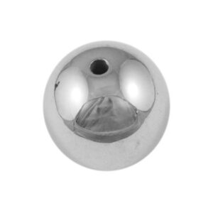 Sølv Akryl Perle 8 / 2 Mm - 20 Stk