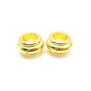Massive Guld Med Riller 10 / 4,8 Mm - 4 Stk - EKSKLUSIV