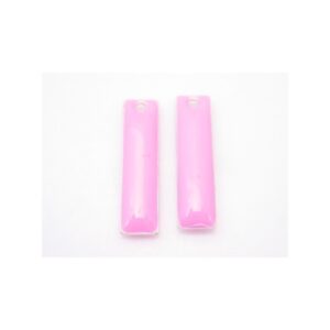 Emalje Vedhæng Lang Rosa 20 X 6 - 2 Stk