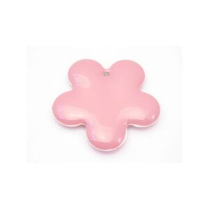 Emalje Blomst Stor Gl. Rosa 28 Mm