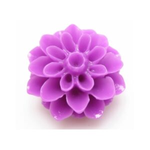 Resin Blomst Lilla 15 Mm - 2 Stk
