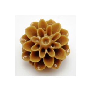 Resin Blomst Brun 15 Mm - 2 Stk