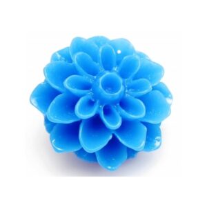 Resin Blomst 11 Mm BLÅ - 4 Stk