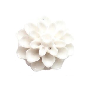 Resin Blomst 15 Mm HVID - 2 Stk