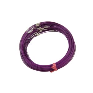 Wire Halskæde Lilla 44 Cm Med Lås