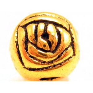 Guld Rose 6 Mm - 3 Stk