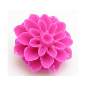 Resin Blomst 15 Mm Pink - 2 Stk