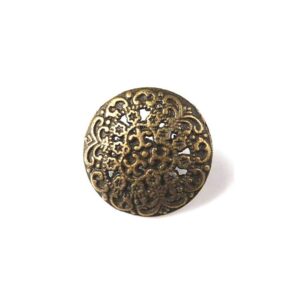 Mørk Guld Knap - 18 Mm