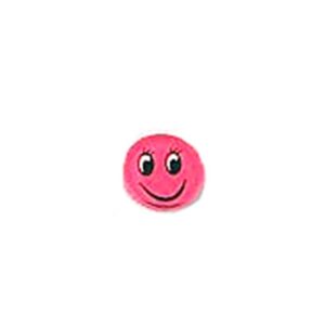 Smiley Med Flad Bagside 12 Mm Pink - 1 Par
