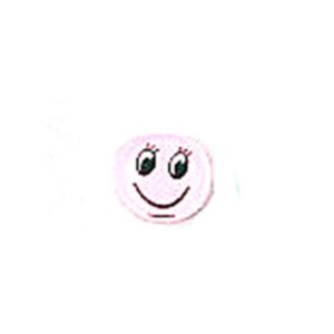 Smiley Med Flad Bagside 12 Mm Rosa - 1 Par