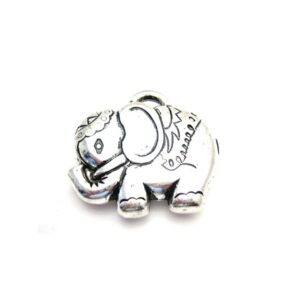 Stor Sølv Elefant 50 Mm