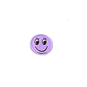 Smiley Med Flad Bagside 12 Mm Lilla - 1 Par