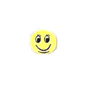 Smiley Med Flad Bagside 12 Mm Gul - 1 Par